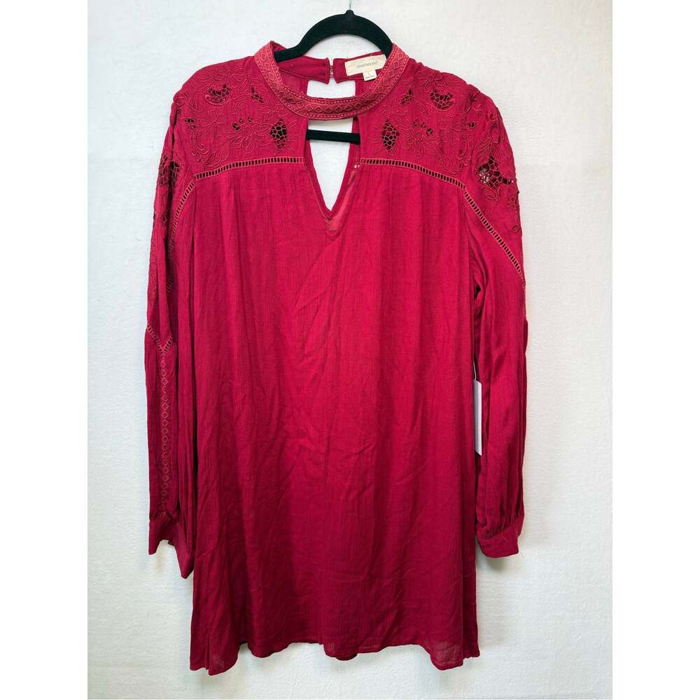 onetheland Long Sleeve Shift Dress, Size Large - NEW
